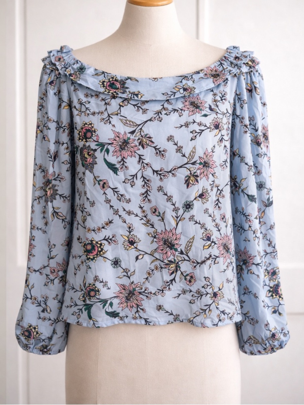 Banana Republic Floral Women's Blouse - Light Blue